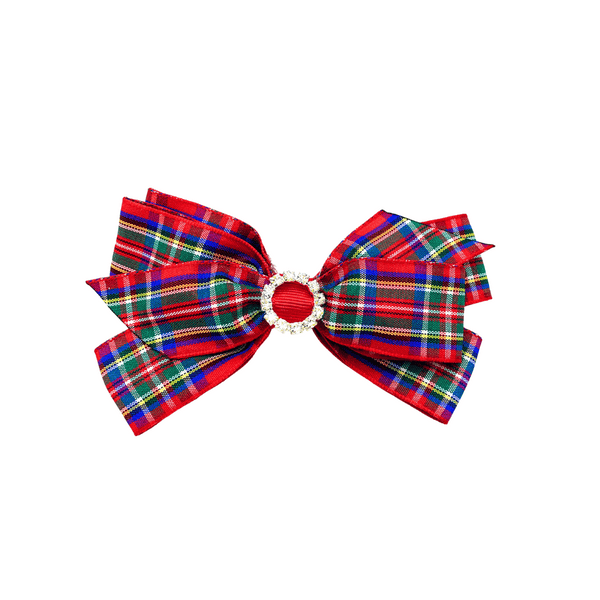 Red Tartan Hair Accessories Set 7 pack Rainbow and Ginger London