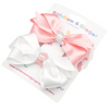 Candy Pink & White Pastel Bliss Bows - 2 pack