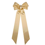 Georgina Long Tail Bow Clip - Cream