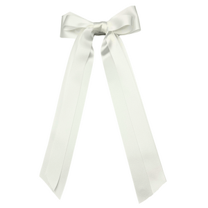 Forever Jane Long Tail Bow Clip - White