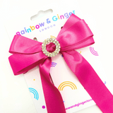Harmonie Long Tail Bow - Hot Pink