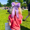 Pretty Priscilla Long Tail Bow Clip - Lilac