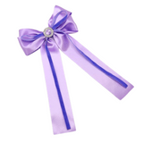 Pretty Priscilla Long Tail Bow Clip - Lilac