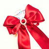 Pretty Priscilla Long Tail Bow Clip - Red