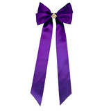 Georgina Long Tail Bow Clip - Purple