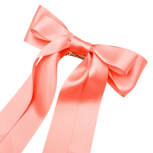 Forever Jane Long Tail Bow Clip - Pink