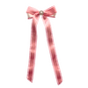 Long Tail Bow - Pink & White Stripes