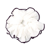 Large Layered Trim Scrunchie - White & Black