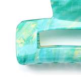 Abstract Print Claw Clip - Green & Yellow