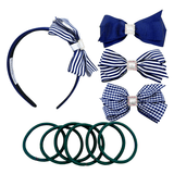 Signature School Hair Set - Navy Blue