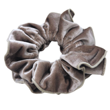 Large Layered Velvet Scrunchie - Grey