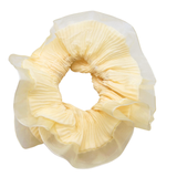 Extra Large Layered Ribbed Scrunchie - Cream