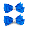 Royal Blue Priscilla Satin Hair Bow - 2 pack