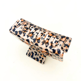 Animal Print Glitter Hair Claw Clip