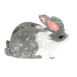 Rabbit Shaped Hair Claw Clip - Grey