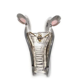 Rabbit Shaped Hair Claw Clip - Grey
