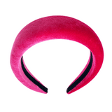 Pink Padded Velvet Headband - Large