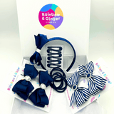 Navy & White Hair Accessories Set - 7 pack