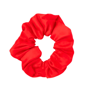 School Satin Scrunchie - Red