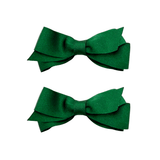 Bottle Green School Bow Duo 2pk