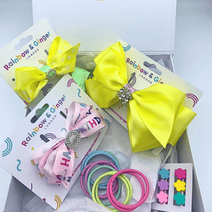 Girl's Yellow Birthday Hair Accessories Set