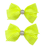 Yellow Gingham Hair Bow - 2 pack