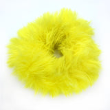 Faux Fur Scrunchie - Yellow