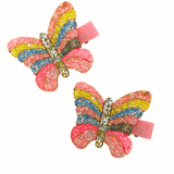 Glitter Butterfly Hair Clips - 2 pack