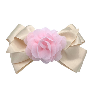 Harmonie Flower Clip - Cream & Pink