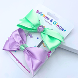 Mint Green & Lilac Pastel Bliss Bows - 2 pack