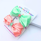 Pink & Mint Green Pastel Bliss Bows - 2 pack