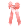 Abigail Long Tail Bow Clip - Pink