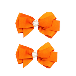 Orange Tanita Hair Bows - 2 pack