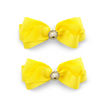 Yellow Tanita Hair Bows - 2 pack