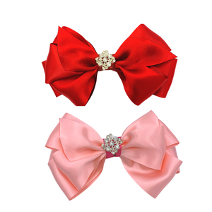 Angel Hair Bow Gift Set - Red & Pink