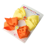 Orange & Yellow ColourPop Hair Bows - 2 pack