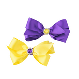 Purple & Yellow ColourPop Bows - 2 pack