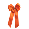 Abigail Long Tail Bow Clip - Orange