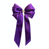 Abigail Long Tail Bow Clip - Purple