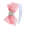 Pastel Bliss Bow Alice band - Candy Pink Stripes & Lilac Fizz
