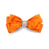 Priscilla Satin Hair Bow - Orange