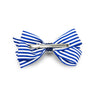 Imara Stripes Hair Bow - Royal Blue