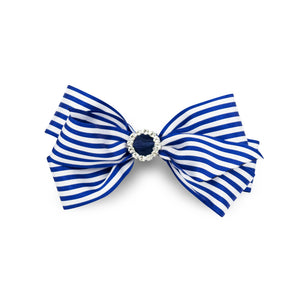 Cute and quirky, this stripy hair bow made from quality satin ribbon will add that perfect finish to any ourfit.
