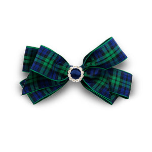 Pretty and traditional tartan hair bow made from quality ribbon, a sure favourite and currently on-trend. 