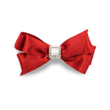 Elegant and stylish hand-crafted hair bow made from quality satin ribbon with an uncovered alligator clip. This luxurious satin hair bow will add pizazz to any outfit.