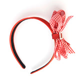 Gingham Headband - Red