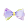 Large Lilac, Yellow & Green Pastel Bow Clip
