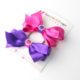 Pink & Purple ColourPop Hair Bows - 2 pack