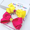 Yellow & Pink ColourPop Hair Bows - 2 pack