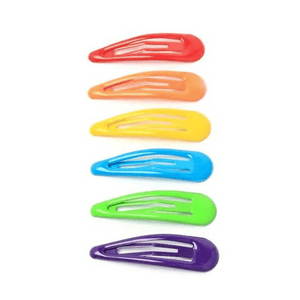 Summer Bright Snap Hair Clips - 6 pack